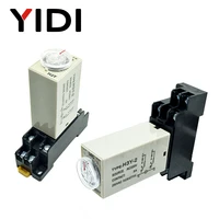 h3y 2 time relay dc12v ac 220v 0 30 sec 0 30 minute 0 60s 0 60min delay timer 220vac timer relay with base socket