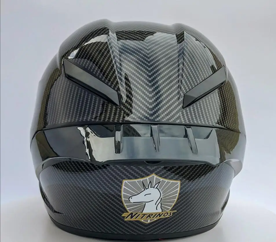 Мотоциклетный шлем на все лицо для езды мотоцикле и велосипеде из черного