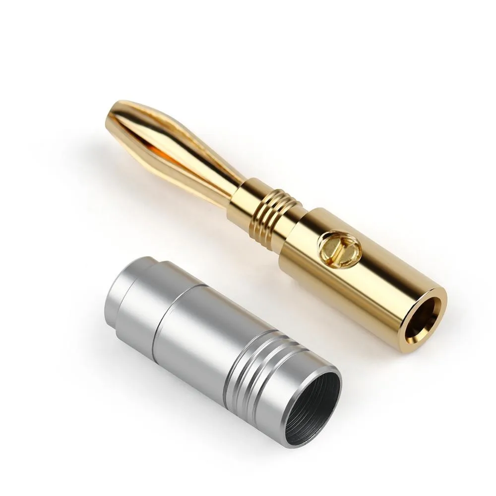 8PCS Speaker Jack Banana Amplifier Audio Plug Screw Hanging Plating Process HiFi Stereo Splice Adapter Wire Connector Mixer | Электроника