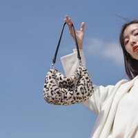 designer fur women top handle bags fashion brand womens bag leopard plush handbag chain bag and hobos for lady 2020 winter gift