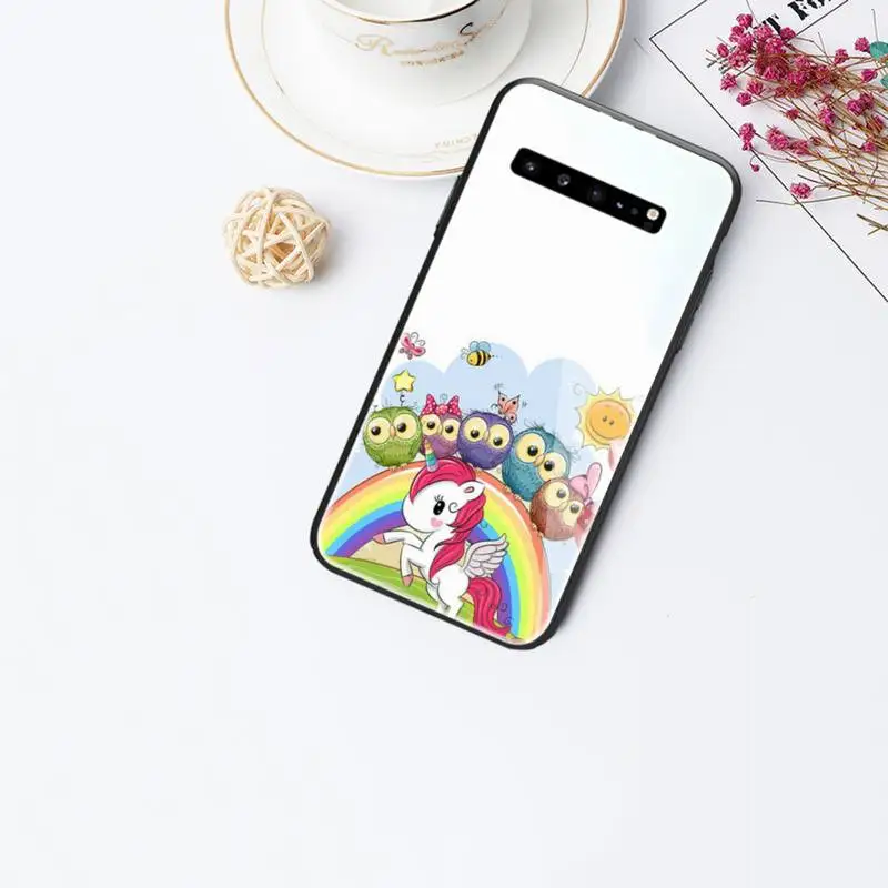 

0 Cute Owl Hearts Lover Phone Case Tempered Glass For Samsung S6 7 8 9 10 20 Plus Ultra Note8 9 10 10pro