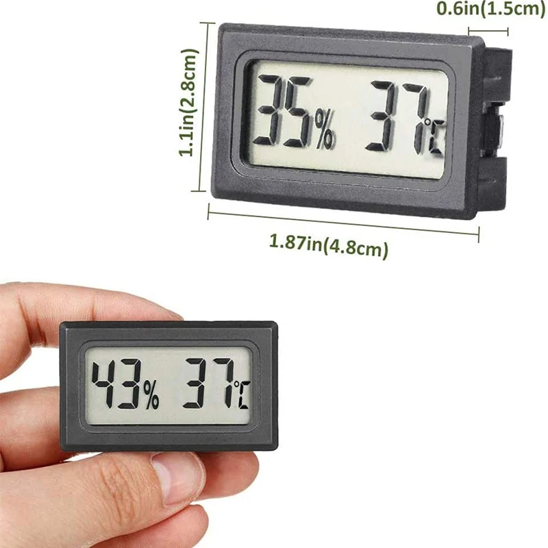 

HLZS-4Pcs Mini Digital Thermometer Hygrometer Meters Gauge Indoor Large Number Display Temperature Humidity for Home Office