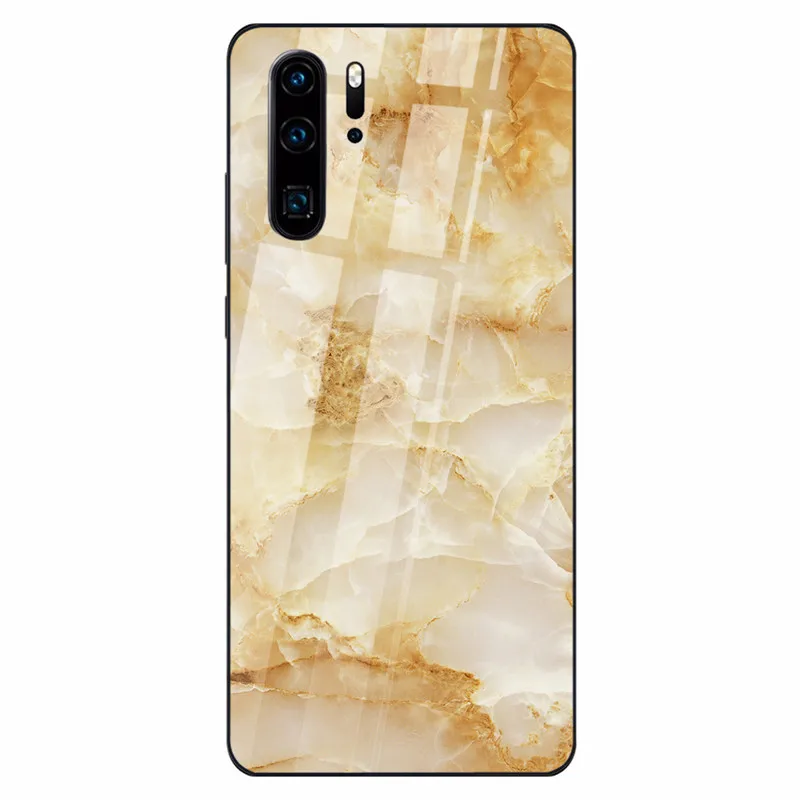 08 Цветной мраморный чехол для телефона huawei P30 P20 Lite Shookproof закаленное стекло чехол для mate 20 Lite Honor 9 10 Lite 8X MAX Nova 3 - Цвет: 08