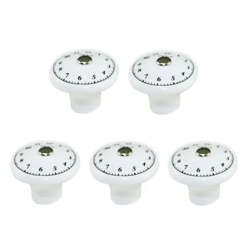 5 шт. керамические одиночные отверстия Мебельная ручка часы цифровой Европейский