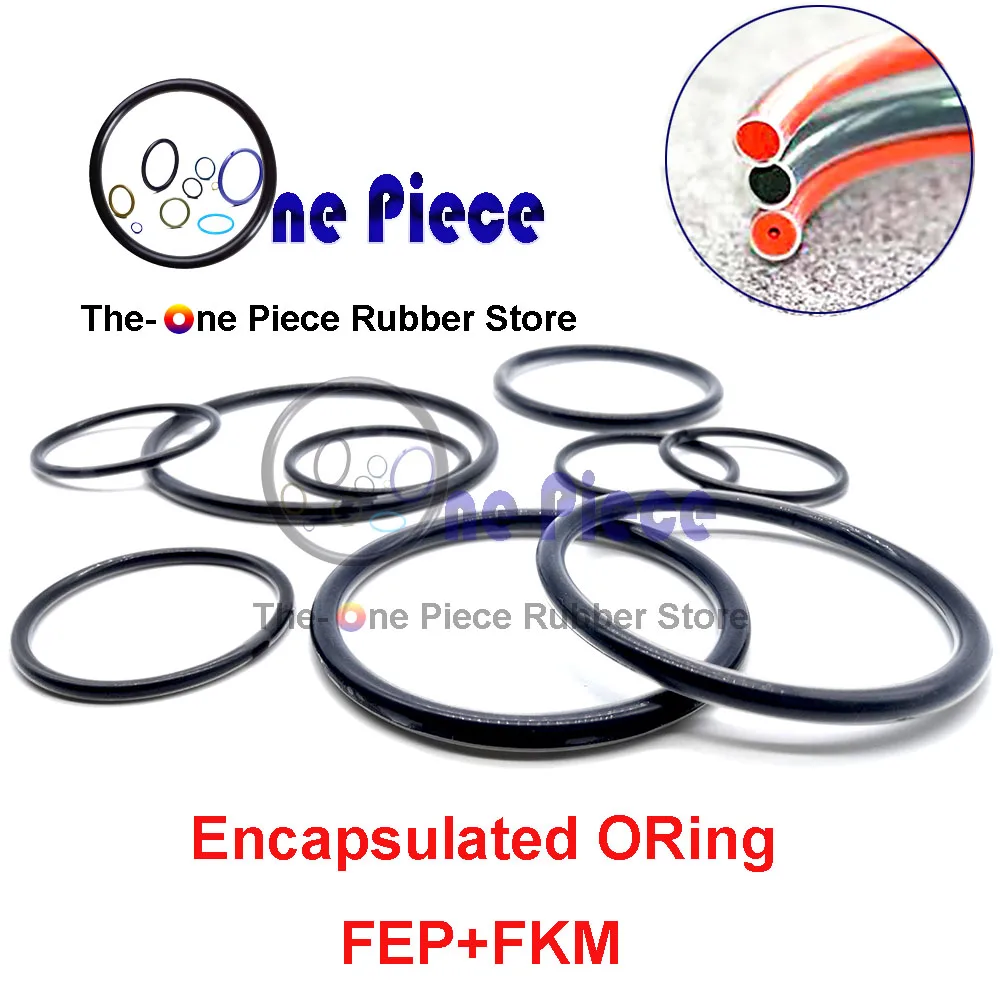 FEP-ORING CS = 2 62 ММ FEP + MVQ / FKM встроенное уплотнительное кольцо резиновое FEP/силикон/FPM
