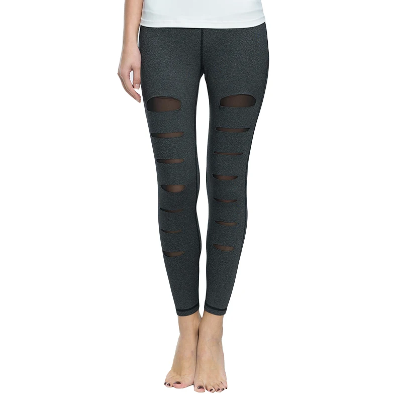 Спортивные женские брюки LUKITAS для йоги леггинсы бега сетчатые Лоскутные