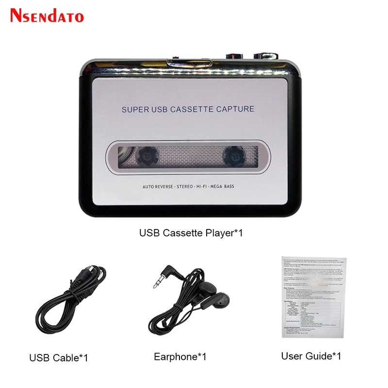 USB Cassette Capture Radio Player Portable USB Cassette Tape to MP3 Converter Capture Audio Music Player Tape Cassette Recorder images - 6