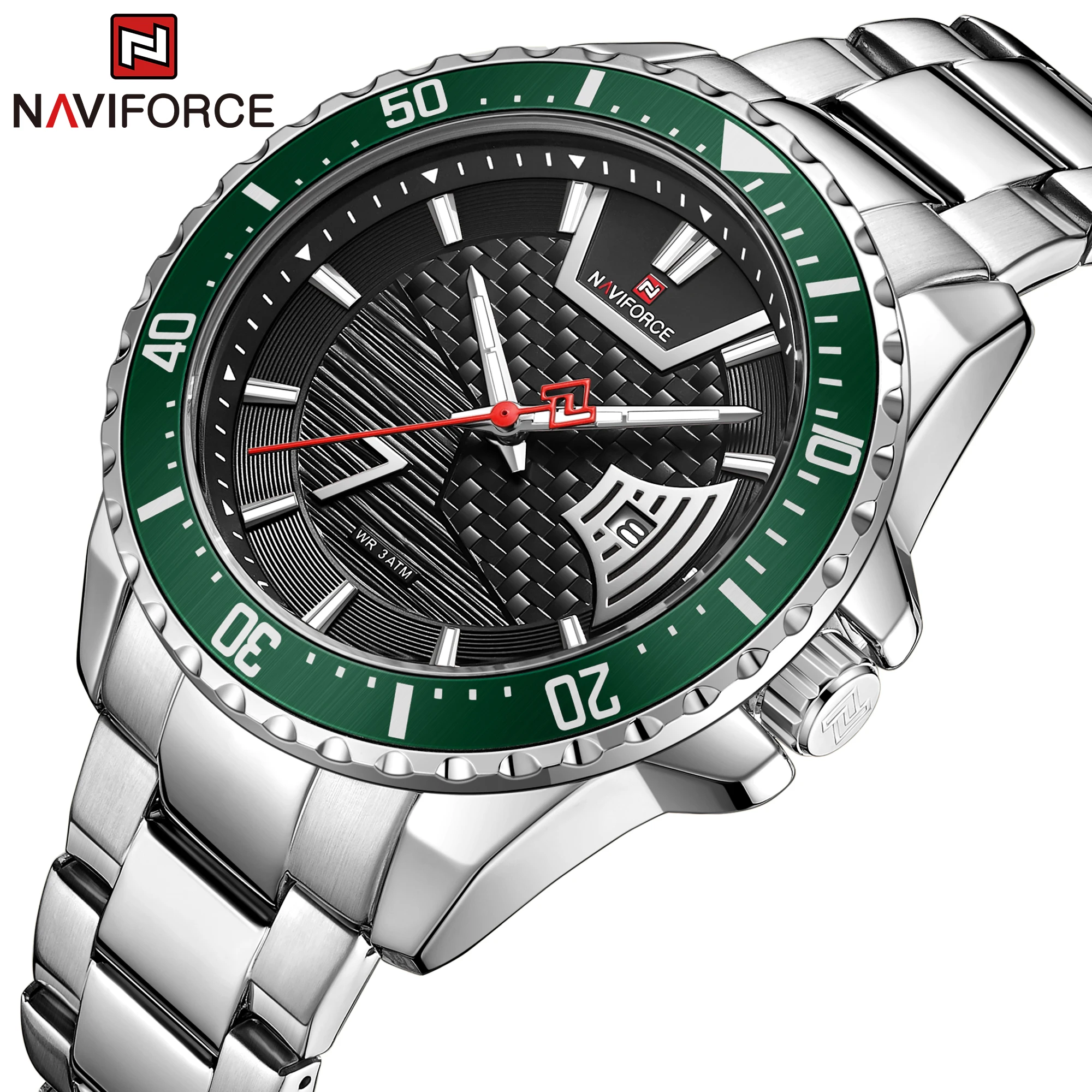 NAVIFORCE повседневные спортивные часы для мужчин 3 АТМ водонепроницаемые военные