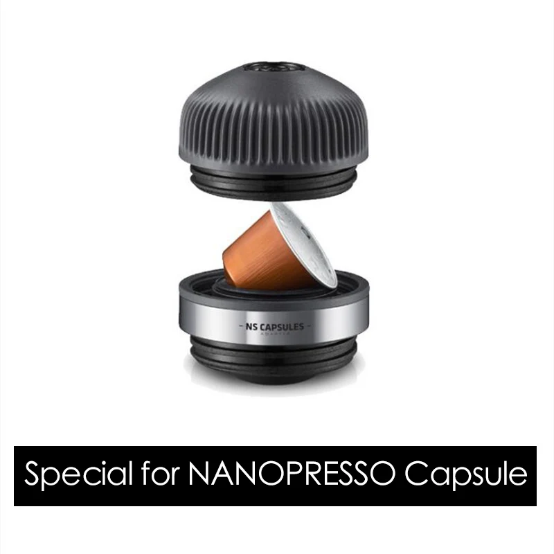 Capsule adapter XEOLEO WACACO Nanopresso Кофеварка 18 бар портативная ручная кофемашина наружный дорожный Ручной пресс порошок/капсульный кофе 80 мл - Цвет: Capsule adapter