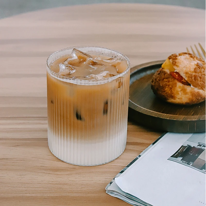 Taza de cristal para café taza estilo Origami té de vidrio vino taza de cerveza con hielo cóctel vasos Bar bebidas de jugo de leche Smoot