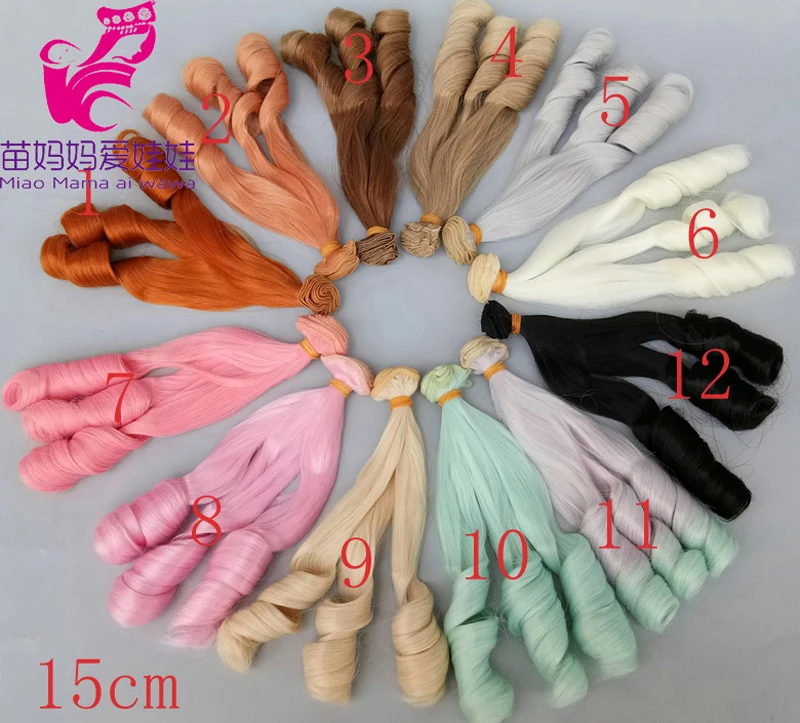 1 шт 15 см x 100 блондинка кофейный черный коричневый натуральный цвет парики с