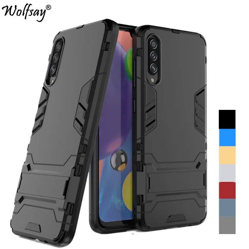 Чехол для Samsung Galaxy A70S противоударный Гибридный чехол подставка силиконовый