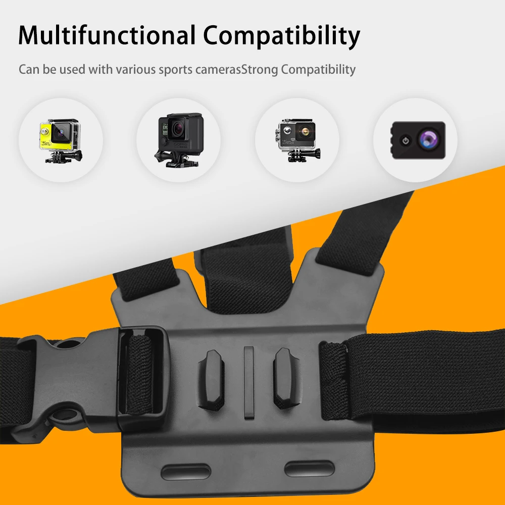 Hongdak регулируемый нагрудный головной ремень крепление для Go Pro GoPro Hero 10 9 8 7 Xiaomi Yi 4K