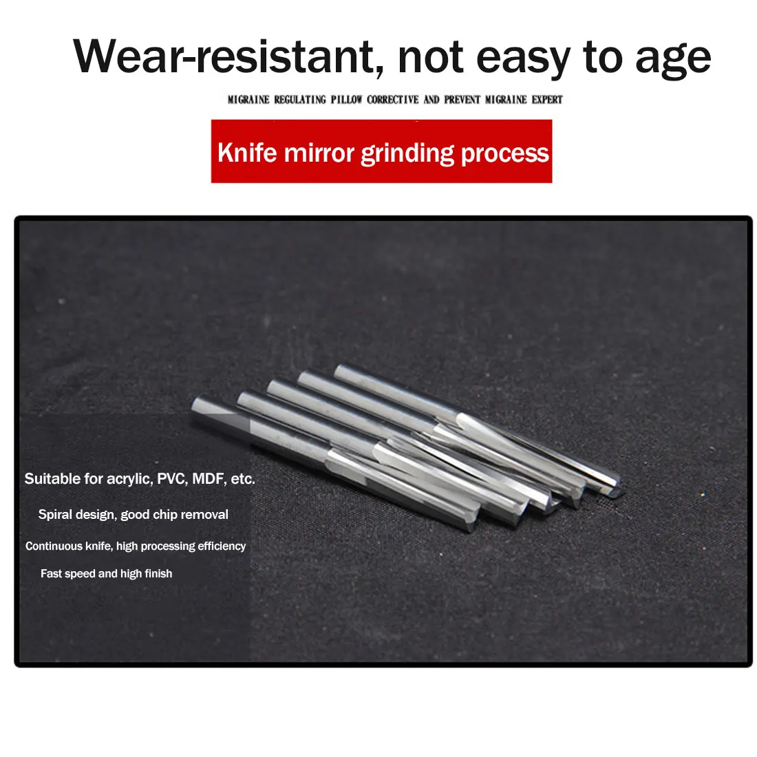 Фреза с двойной кромкой и прямым пазом 4/6 мм биты для резки станка ЧПУ фреза 2