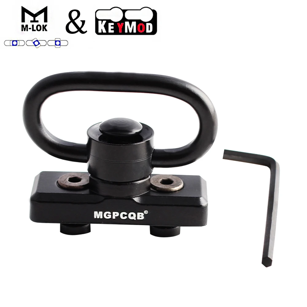 Tactics Keymod &amp M-LOK MLOK Quick Release Sling Mount Push Button QD Swivel Adaptor | Спорт и развлечения