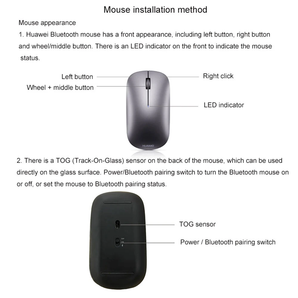 original huawei af30 mouse wireless lightweight office portable business bluetooth 4 0 glory notebook matebook 14 free global shipping