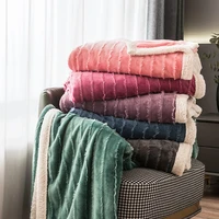 soft warm milk wool blanket winter double plush flannel throw blanket sheet bedspread sofa bed cover blankets home textile