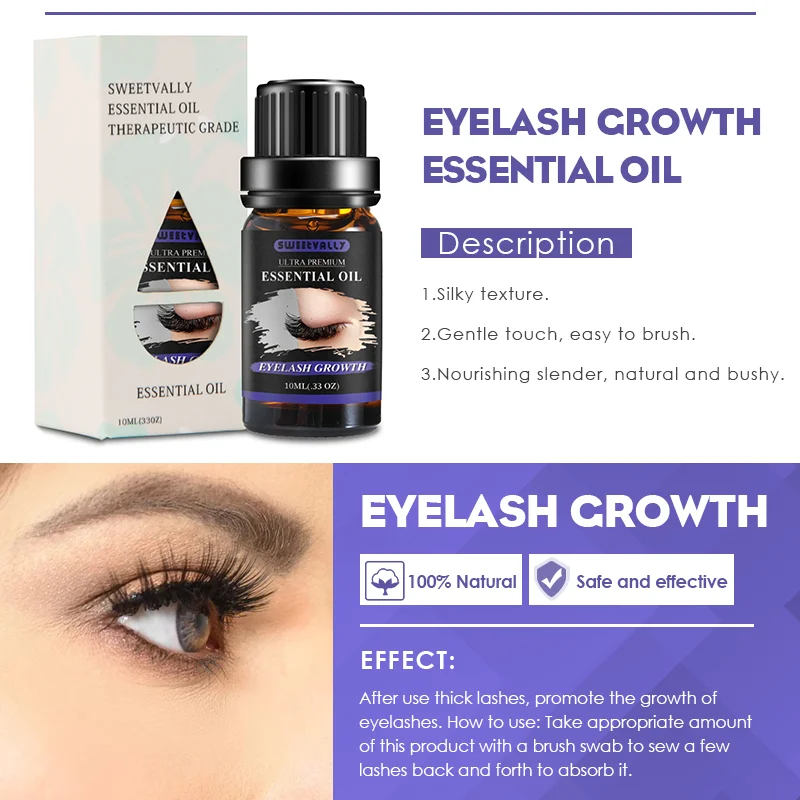 Масло касторовое Sweetvally для естественных фотоэлементов органический рост ресниц