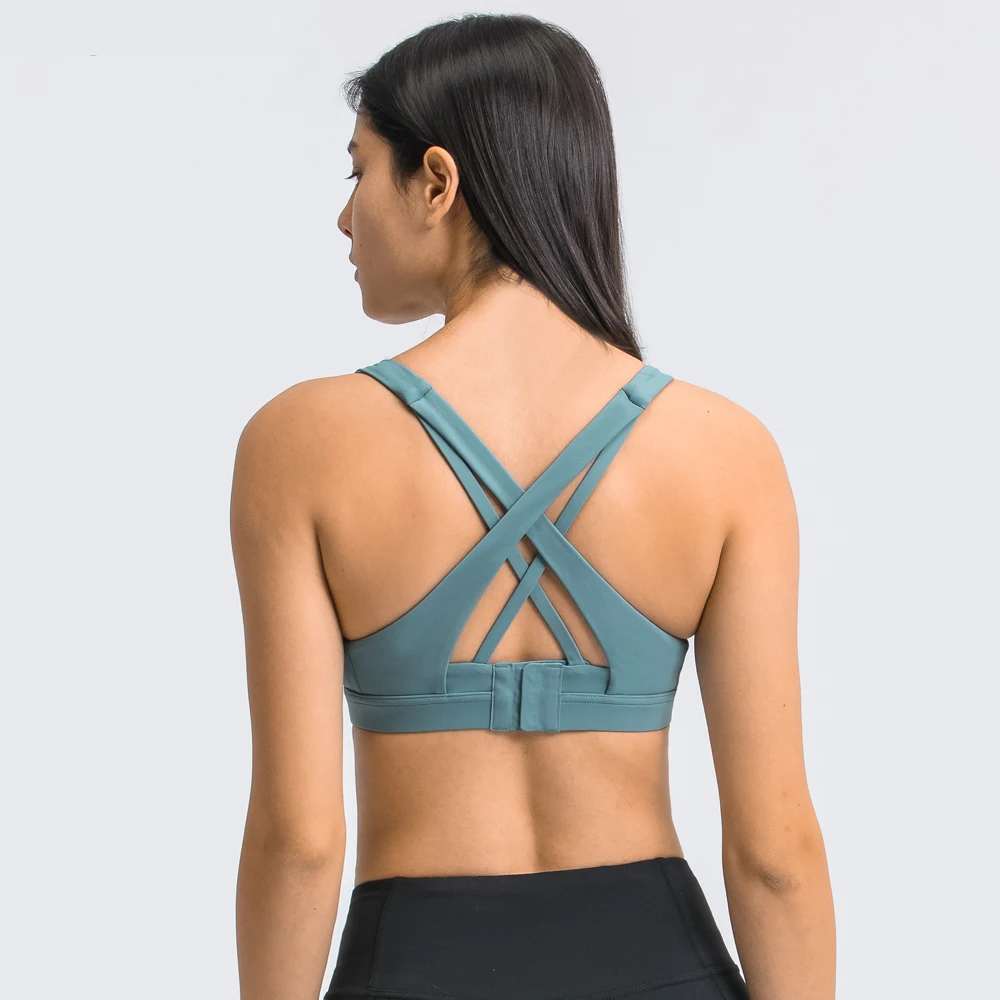 

Регулируемая пряжка Йога упражнения Спортивные Бюстгальтеры Топ для женщин высокая ударопрочность без ощущения тренировки тренажерный за...