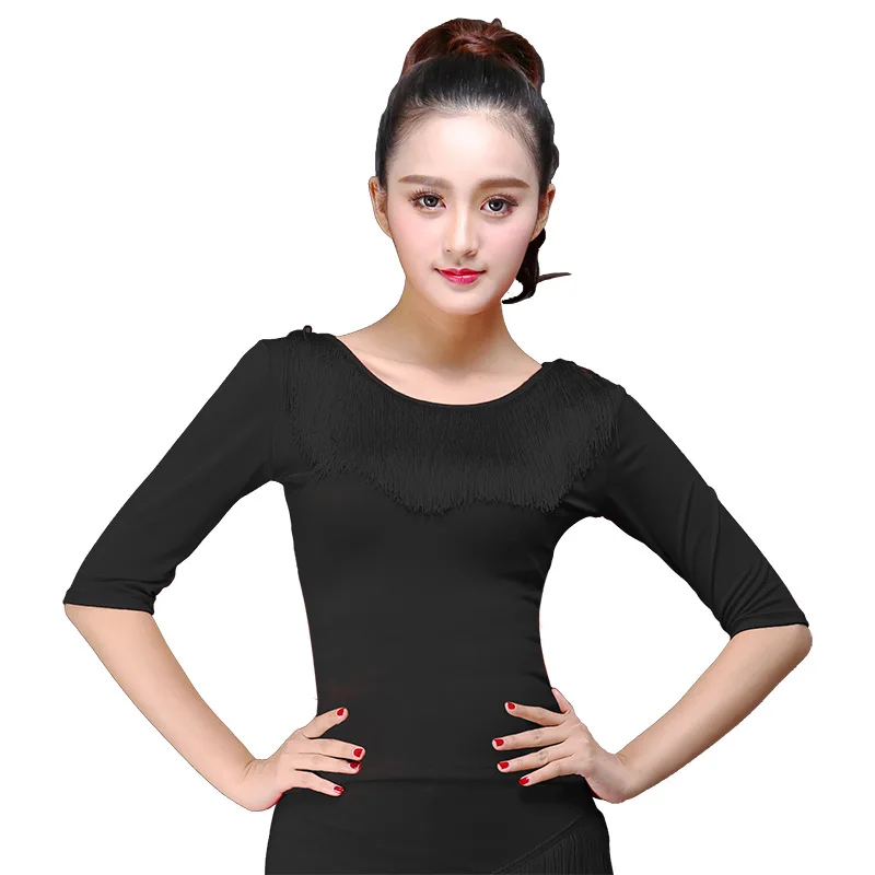 Женские топы с бахромой для латинских танцев базовый топ девочек Одежда