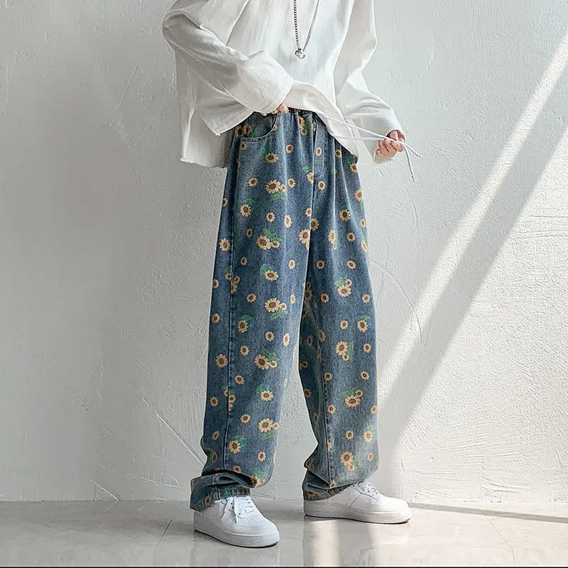 Деним ropa Blue Свободные 2xl большого размера плюс размер Высокая талия джинсы