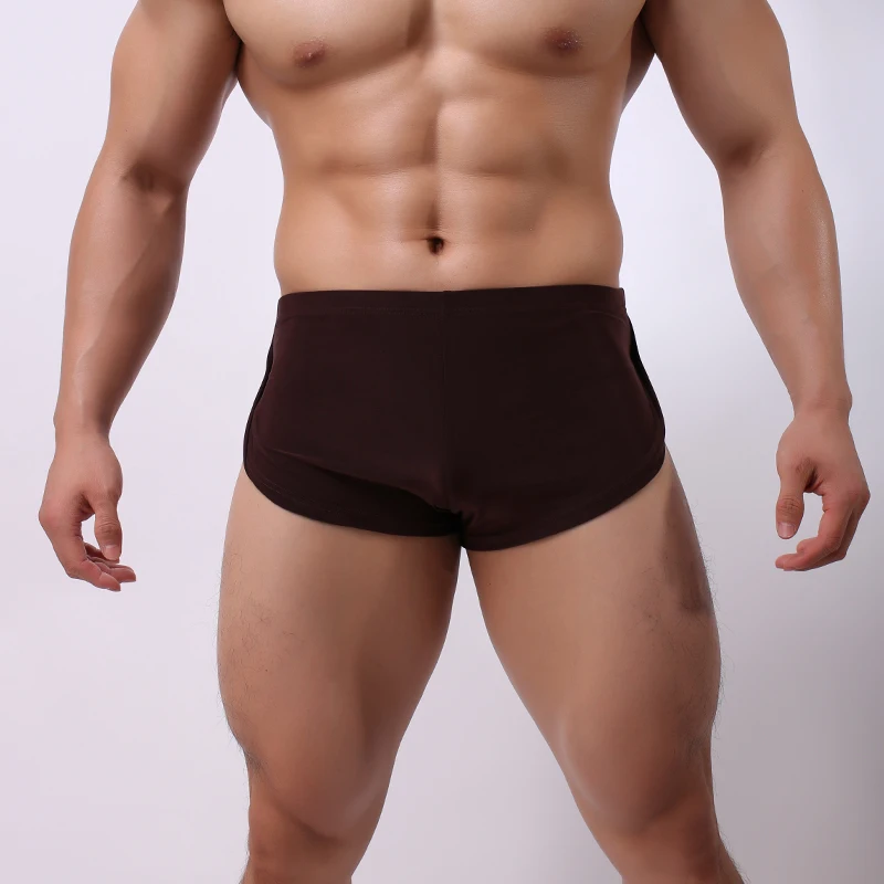Шорты мужские из вискозы пикантные мягкие дышащие удобные Однотонные трусы с