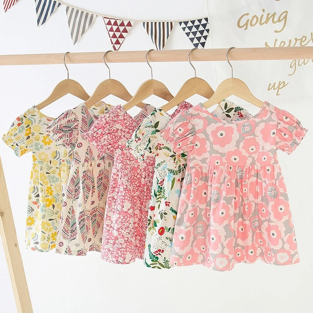 

Cotton 0-5Years Baby Dresses Cute Summer Girls Clothes Princess Dress 1st Birthday Party Girl Infant Toddler Girls Clothing