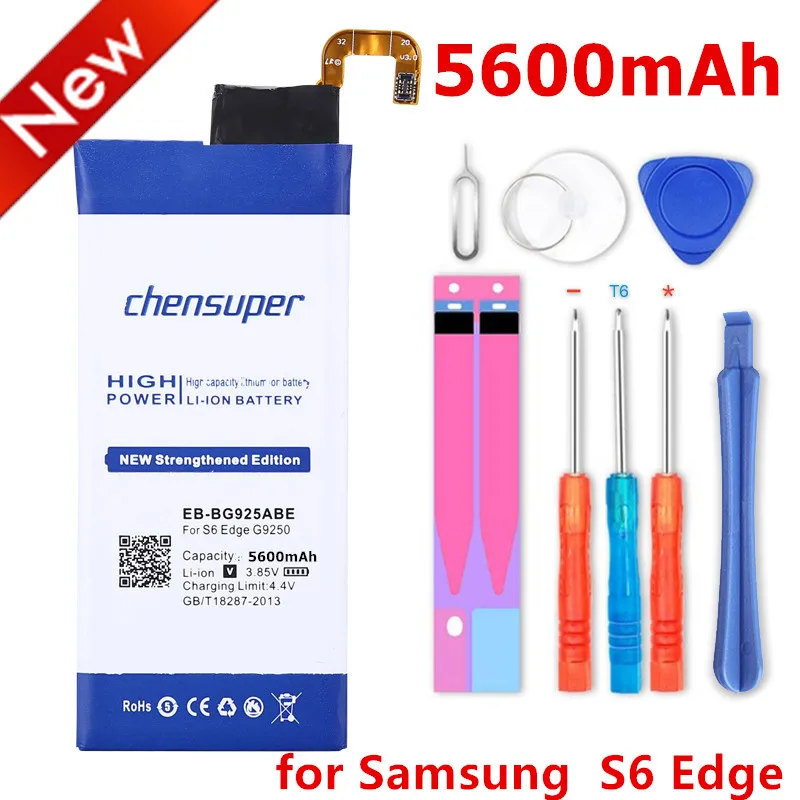 Новинка 2020 аккумулятор 5600 мАч для Samsung GALAXY S6 Edge G9250 G925F G925FQ G925S телефона|phone battery|battery