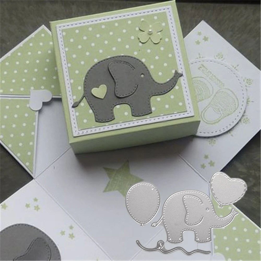 Слон металлические режущие штампы штамп для скрапбукинга Трафарет Шаблон