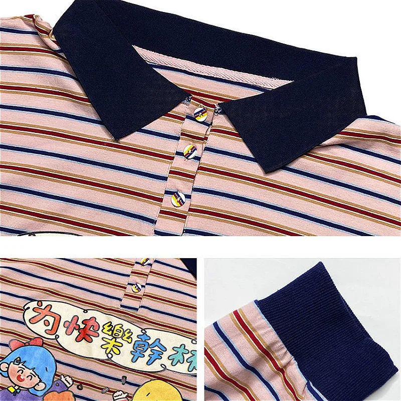 

Hoodies Women Turn Down Collar Printed Vintage All-match Autumn Loose Fashion Hoodie Sweatshirts Ulzzang Casual Teens Chic New