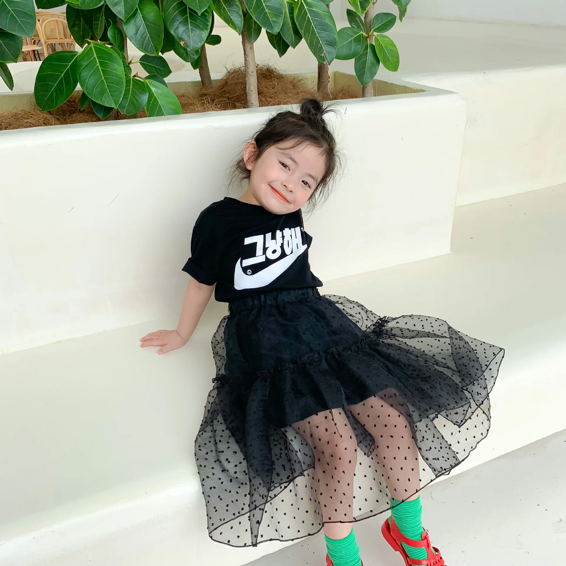 Газовая юбка для маленьких девочек 4 цвета детская повседневная юбка-пачка с