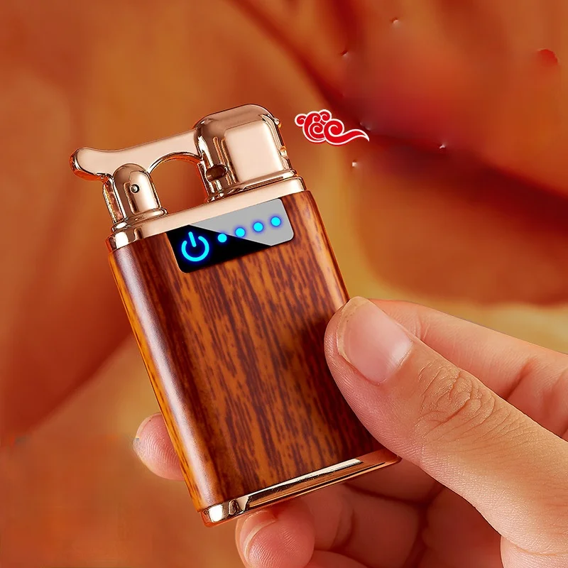 Зажигалка мужская с имитацией сандалового дерева винтажная ветрозащитная