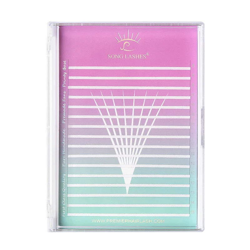 Мега пустая коробка SONG LASHES двухсторонняя лента вееры для хранения карты лоток