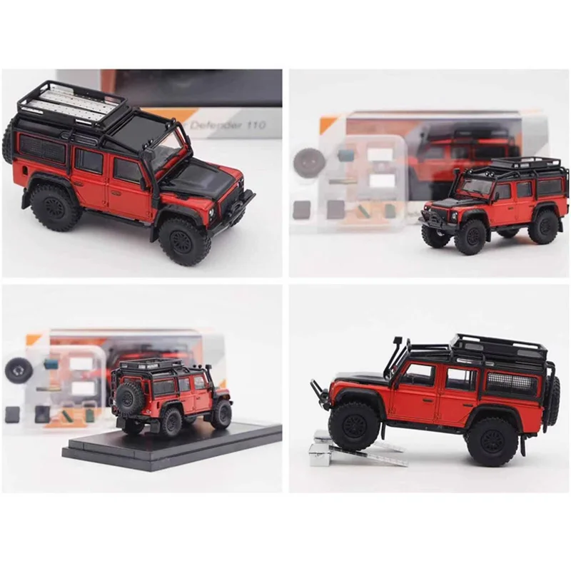 Мастер 1/64 LR Defender 110 Big wheels SUV с чемоданом литые модели игрушек автомобили подарки