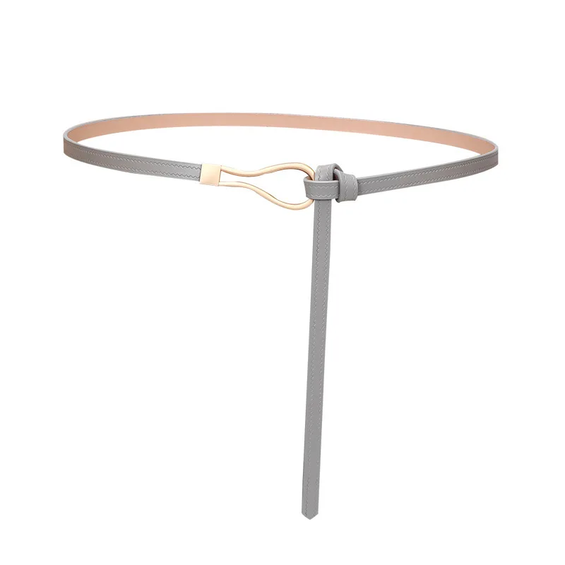 

Новый женский тонкий пояс с узлом, украшение на талии, модный универсальный белый маленький ремень, темперамент, высокое качество, 2021