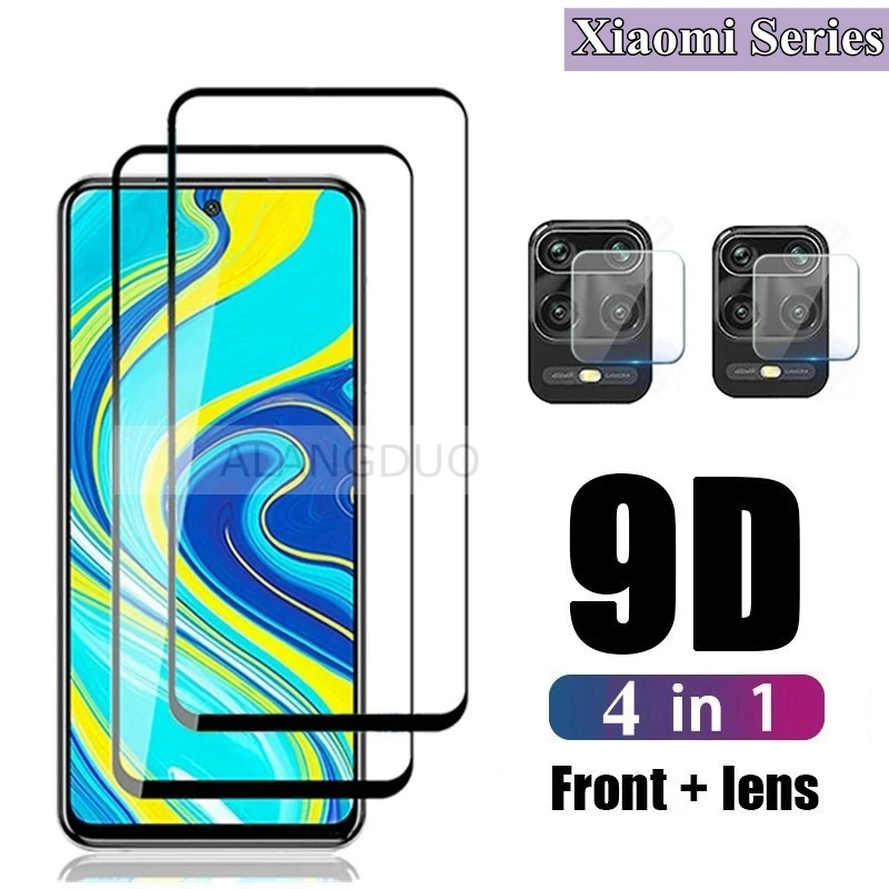 2 шт для передней панели + камера Стекло Xiaomi Redmi примечание 9 9s 8 7 pro PocoX3 8T защитные