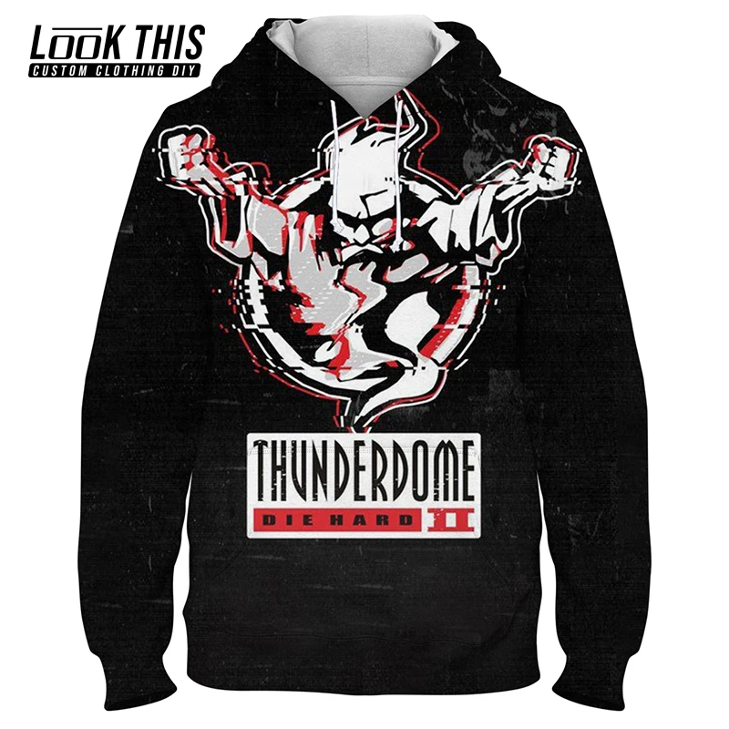 

Thunderdome Trendy 2021 Autumn 3d Men's Oversized Hoodie Sweatshirt Streetwear New Male Boy Hoodies Music Festival Pullover Tops