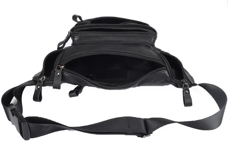 Винтажная поясная сумка из натуральной кожи с несколькими карманами для мужчин