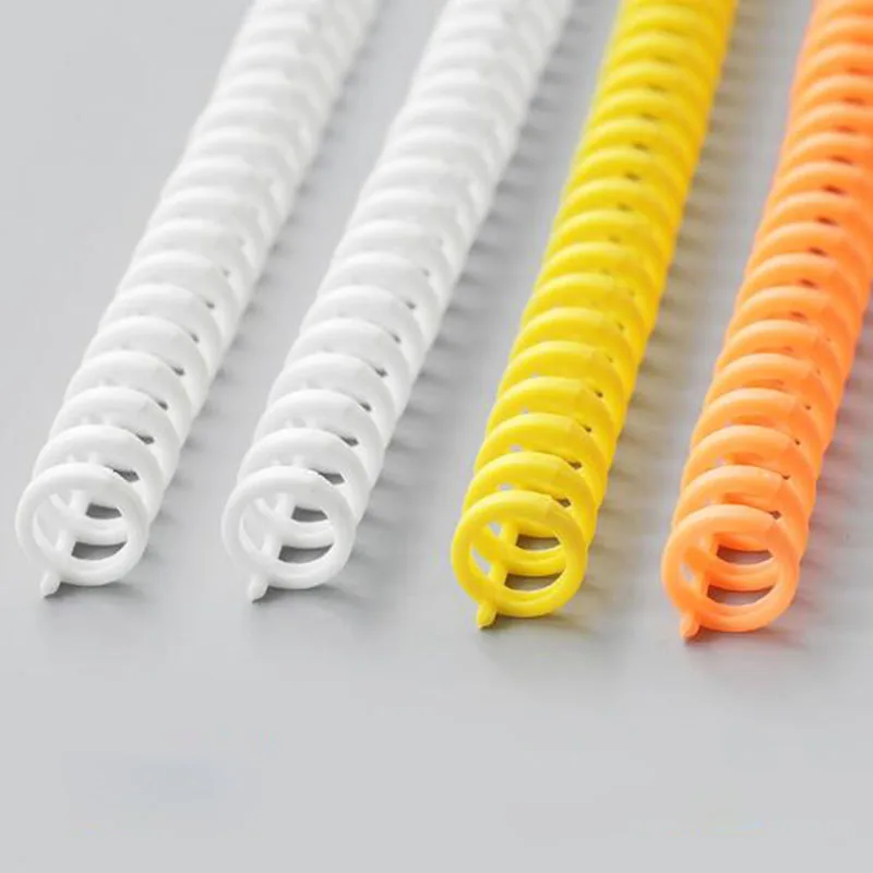 

5pcs/bag A4 Loose Leaf Binder Strip 30 Holes Binding Coil Detachable 12mm Plastic Book Rings Office Binding Supplies