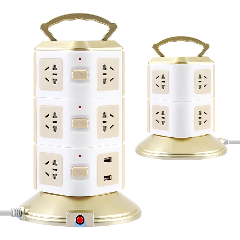 

Vertical usb socket creative power strip household wiring board converter multi-hole tower multi-function power strip