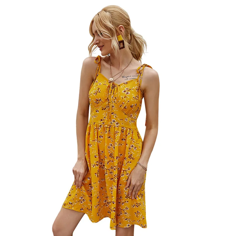 Женское платье с открытыми плечами и цветочным принтом повседневное пляжное