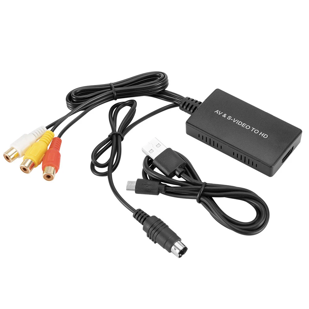 CVBS AV SVIDEO RCA to HDMI-compatible Adapter For HDTV DVD STB Compatible with PS2/ PS3 1080P/720P S-VIDEO Video Converter | Электроника