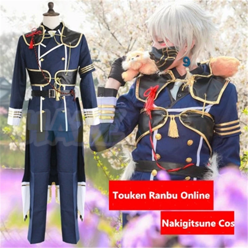 

Anime Touken Ranbu Online Nakigitsune Cosplay Uniform Costume Complete Set Halloween Suit
