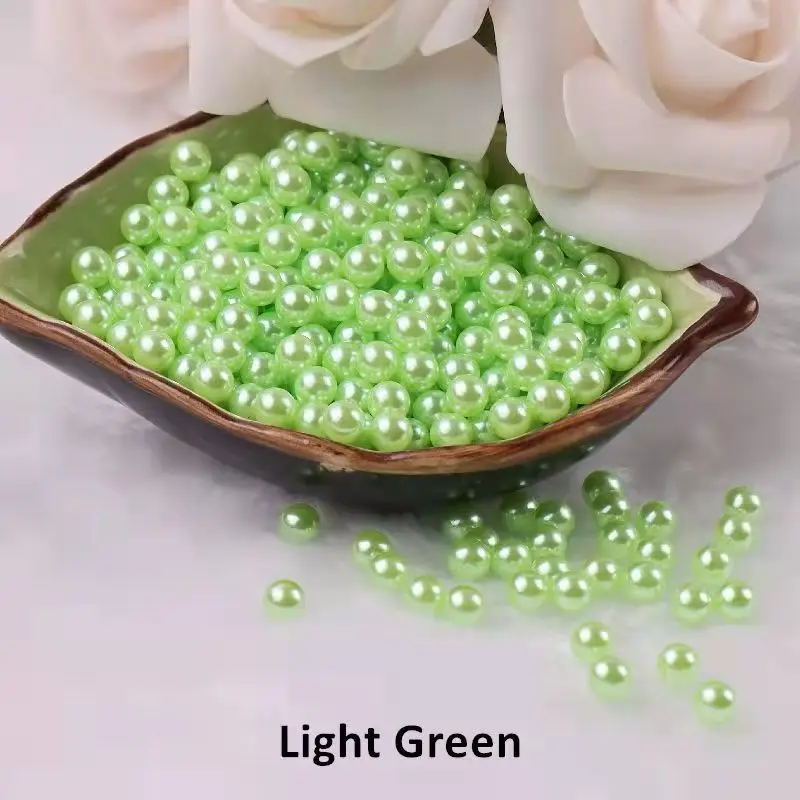 

Свободный светильник-зеленый жемчуг 1,5 мм-12 мм без отверстий, искусственный бисер «сделай сам» для одежды, дизайн ногтей, ремесло, художеств...