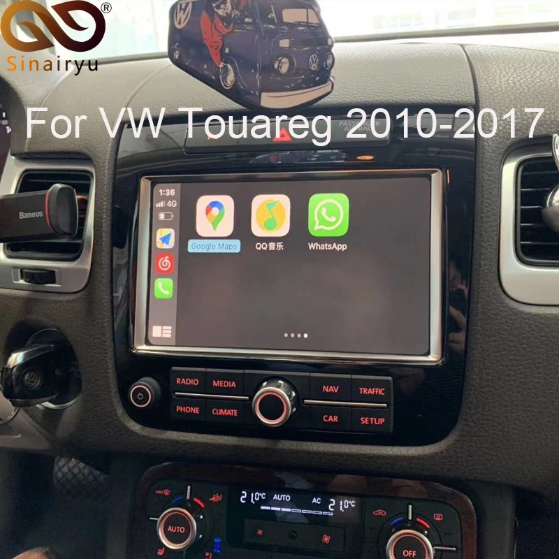 

Sinairyu Wifi беспроводной Apple Carplay для 2010-2017 Volkswagen Toureg Golf с iOS13 Android зеркало Android авто зеркало в форме яблока