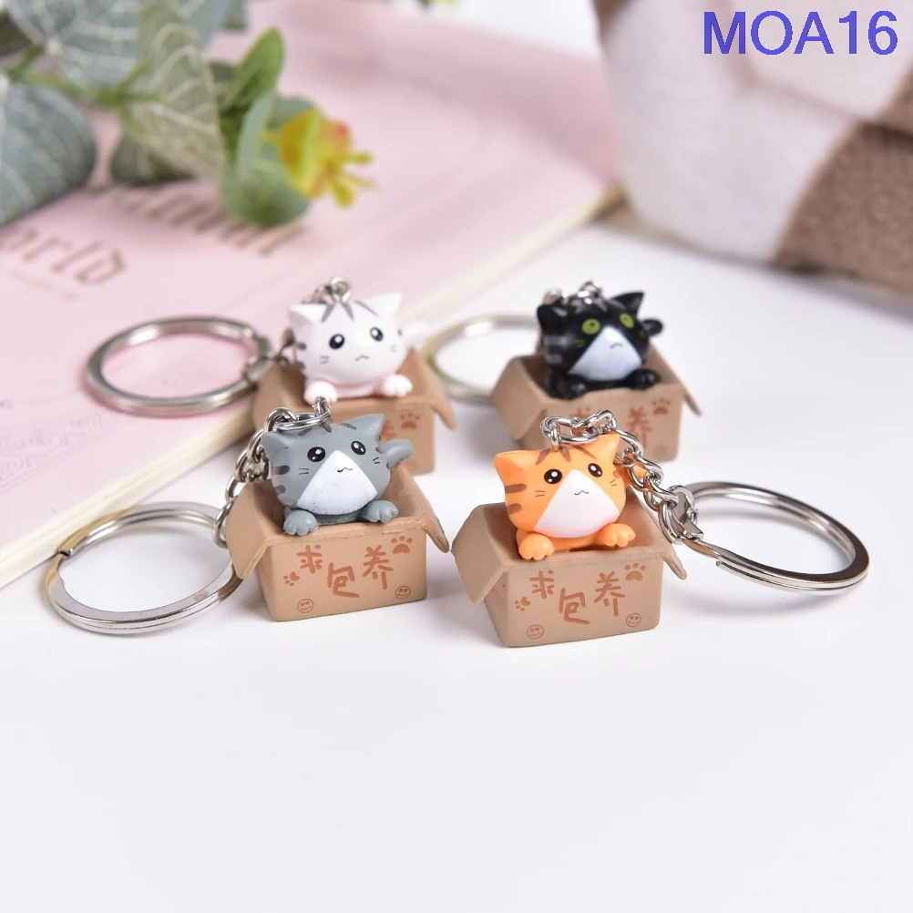 

Cartoon Lovely Cat Key Rings Chains Car Keychain Pendant Ornament For Bag Gift Keychain Car Key Ring Silvery Auto Key Chain