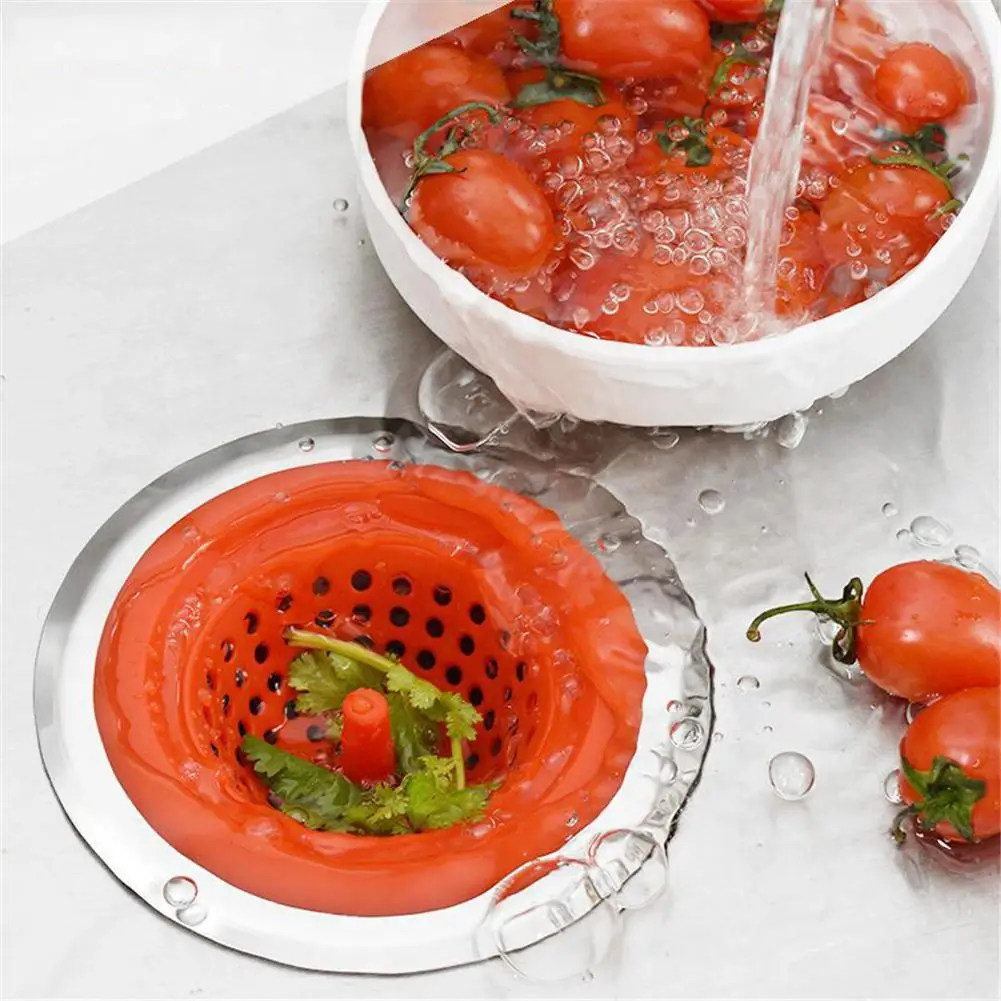 

Kitchen Sink Filter Sink Kitchen Mesh Drain Outlet Stainless Steel Silicone Kitchen Bathroom Accessories