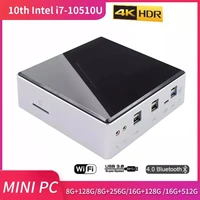 gaming mini pc intel core i7 10510u 16g 512g ddr4 m 2 nvme ssd wifi bluetooth compatible desktop computer win10 pro type c dp