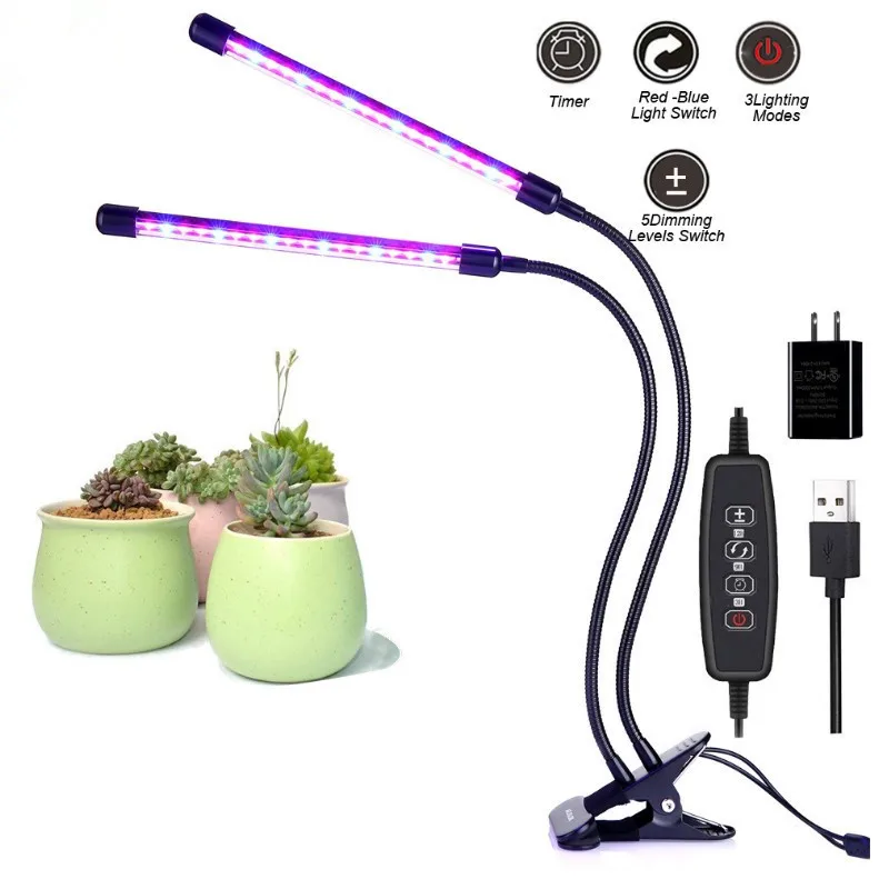 

20W Phytolamp LED Grow Light For Plant Phyto Lamp Full Spectrum Flexible Dimming Timming Setting For Flower Seeds Greenhouse