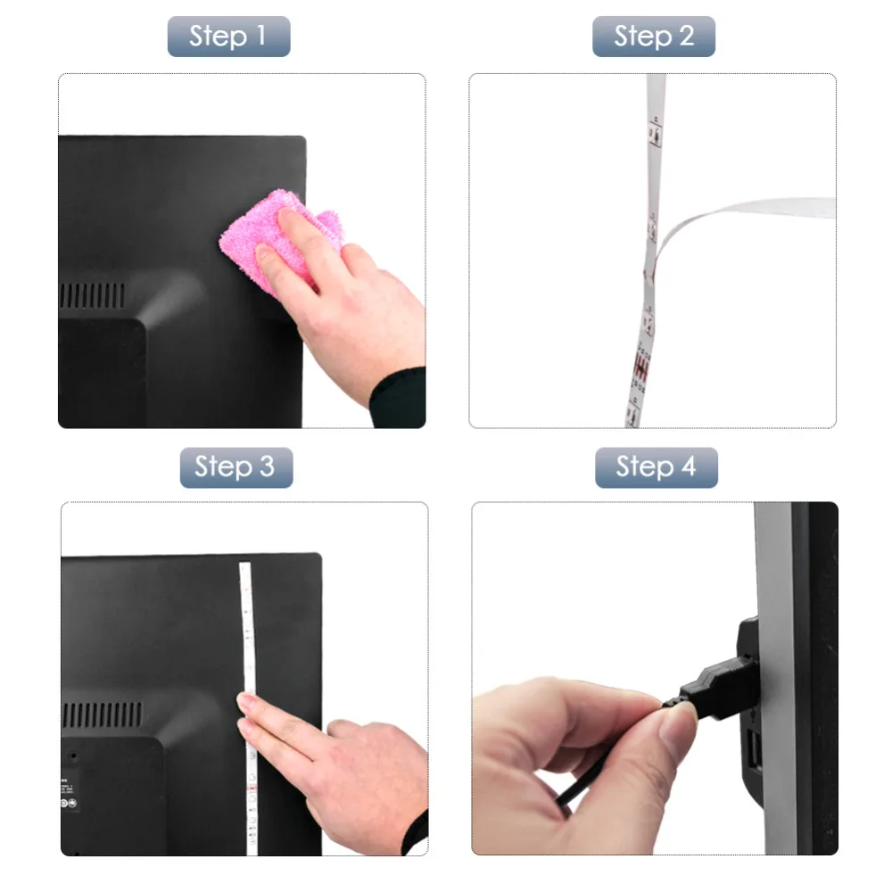 Светодиодная лента с USB-кабелем 5 м/2 м/1 м световая лампа SMD 3528 Рождественский